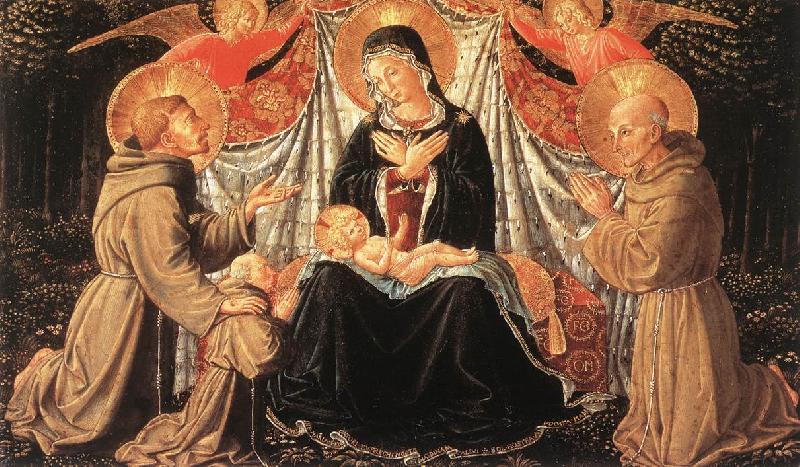  Madonna and Child with Sts Francis and Bernardine, and Fra Jacopo dfg